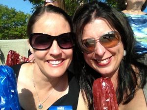 Megan and Me at a rally for Elizabeth Colbert-Bush.